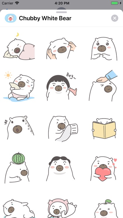 Chubby White Bear Animated