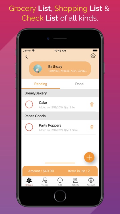 BringIt - Grocery List