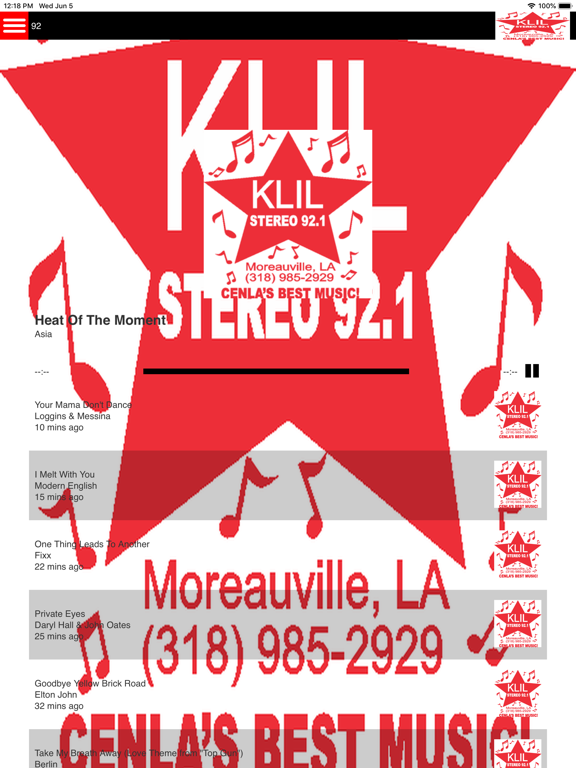 KLIL RADIO. COM iPad screenshot 1 - Entertainment app