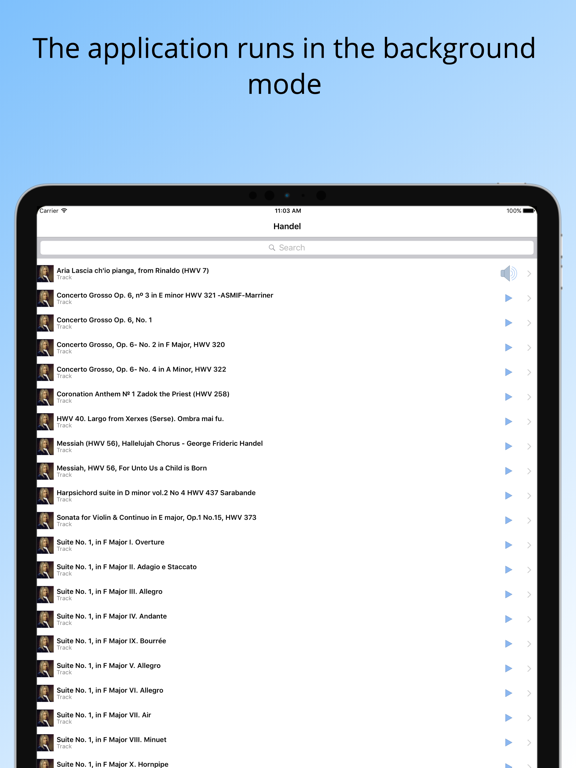 The Best of Handel - Music App iPad screenshot 4 - Music app