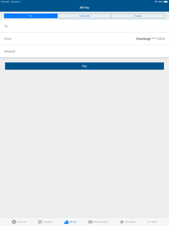 Westamerica Bank iPad screenshot 5 - Finance app