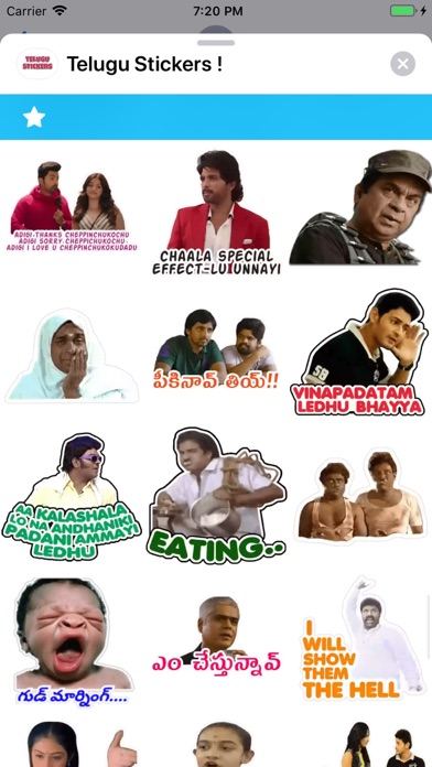 Screenshot #10 for Telugu Stickers !