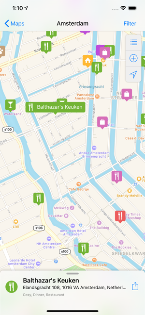 Map Locations Screenshot