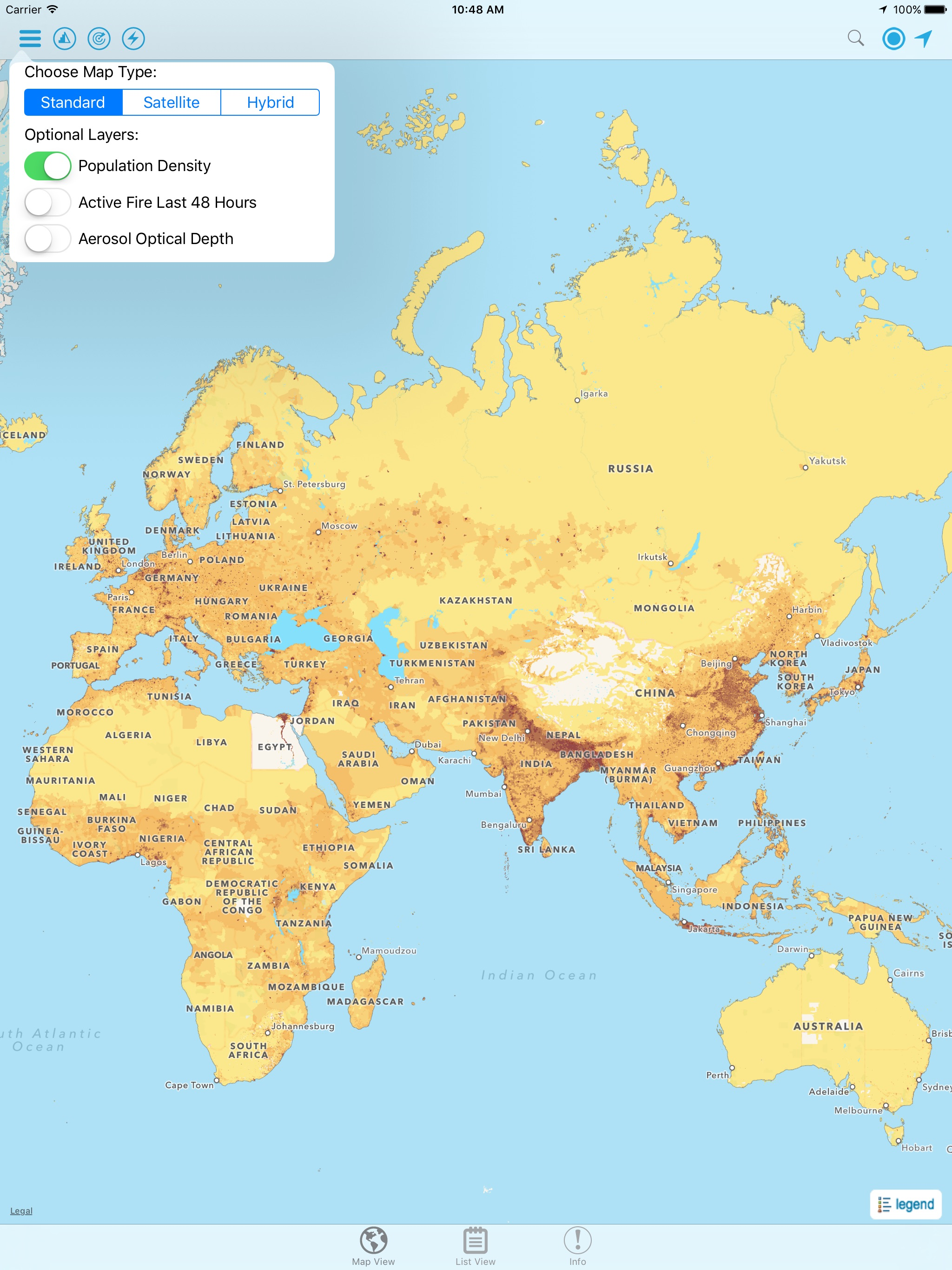Hazards and Population Mapper