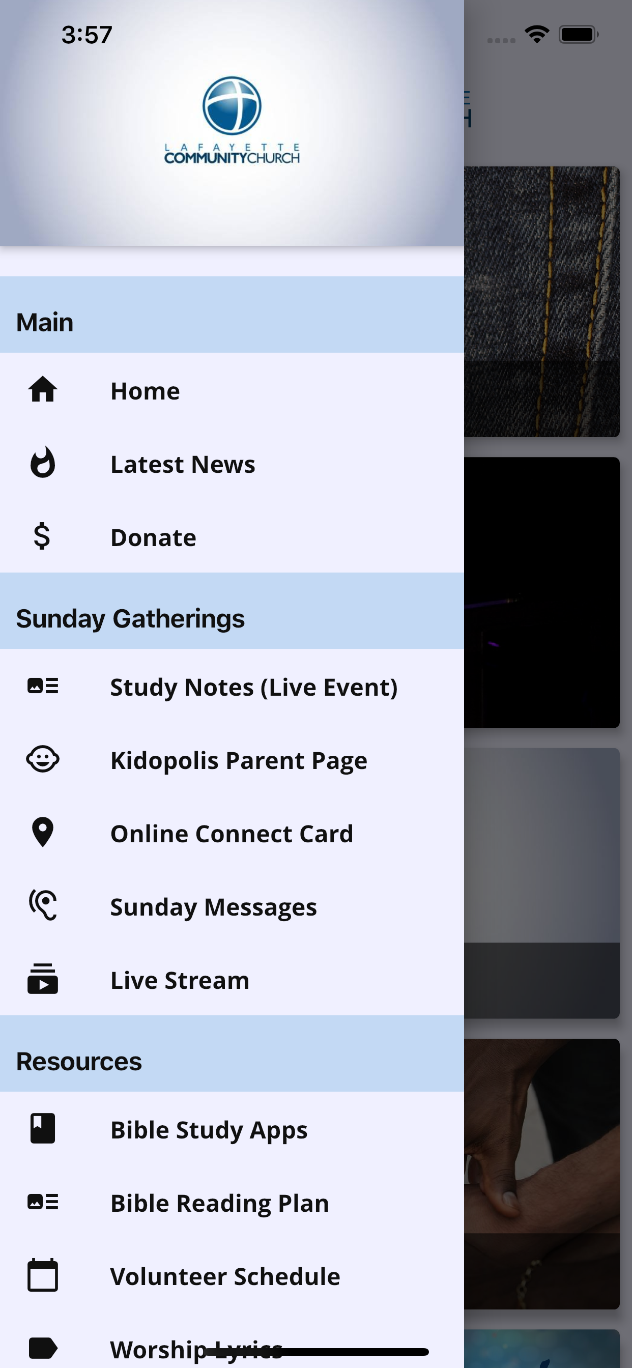 Lafayette Community Church screenshot 2