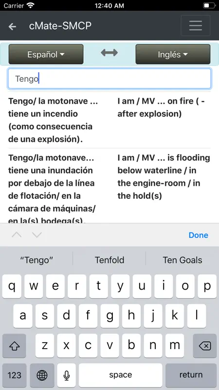 cMate-SMCP IMO Phrases screenshot 7 of 7