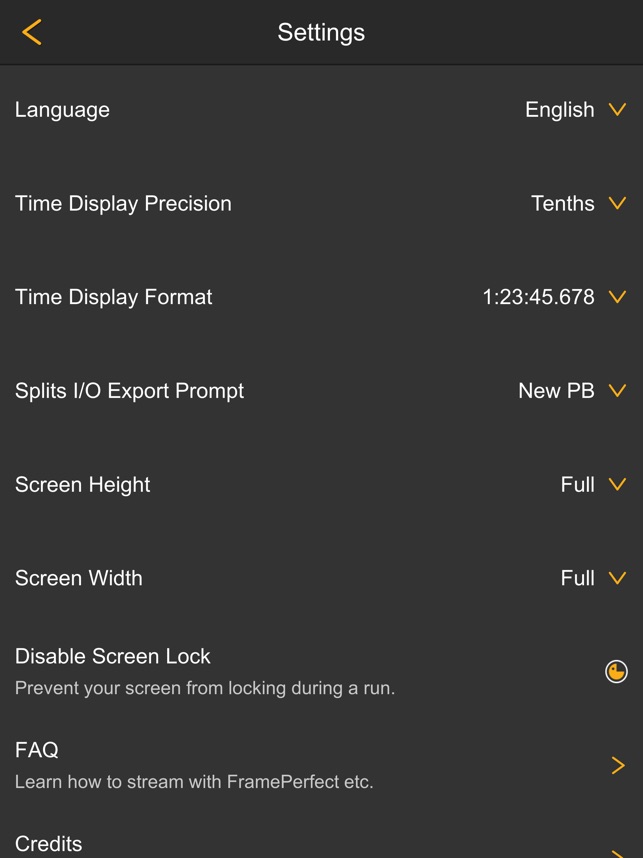 FramePerfect Speedrun Timer on the App Store