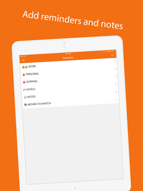 Checklist - Tasks & To Do List iPad screenshot