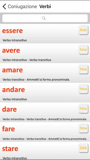 Capture d'écran de La Conjugaison Italienne L'OBS sur iPhone 2