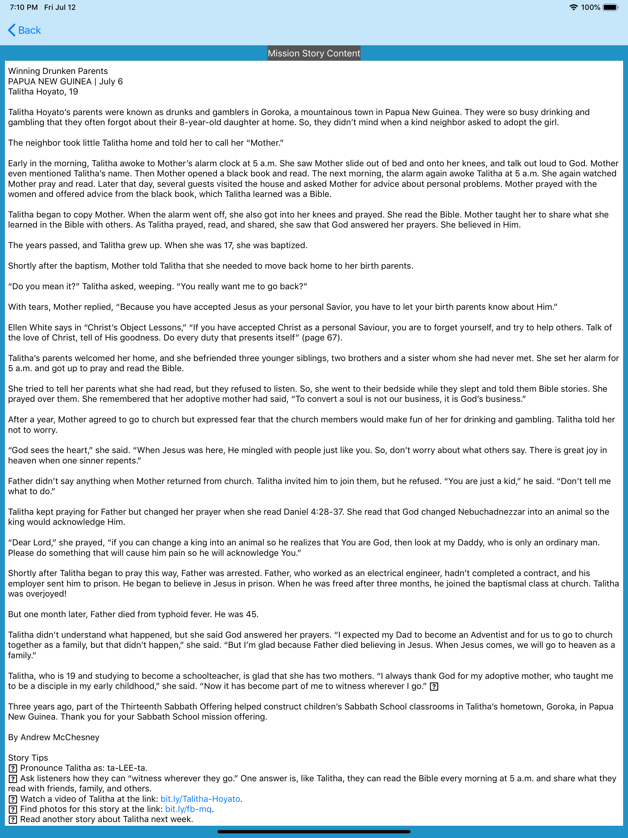 Adult Sabbath School Lesson screenshot 12