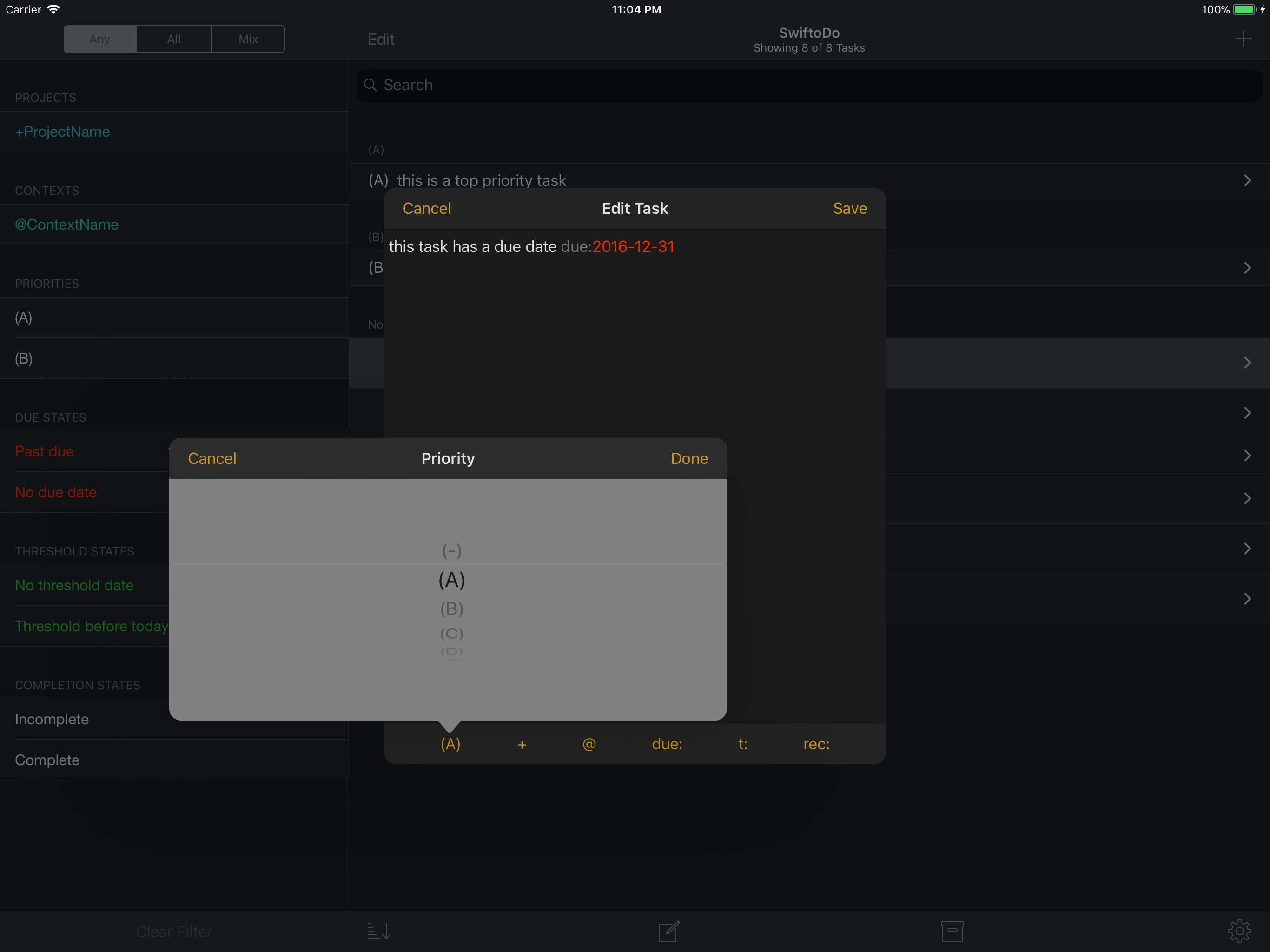 SwiftoDo for todo.txt