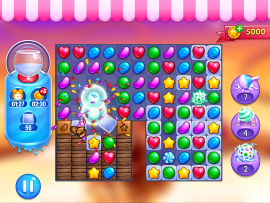 Candy Jewel World Match 3 iPad app afbeelding 1