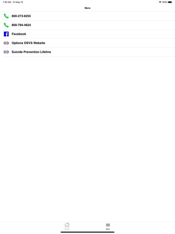 My Mobile Options iPad screenshot