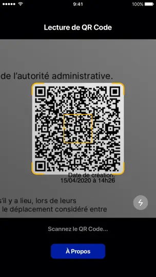 Capture d'écran de QR-DNUM sur iPhone 1