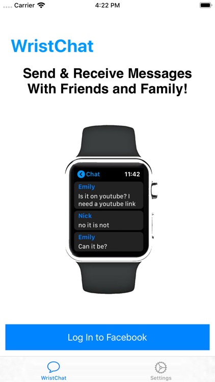 WristChat for Facebook