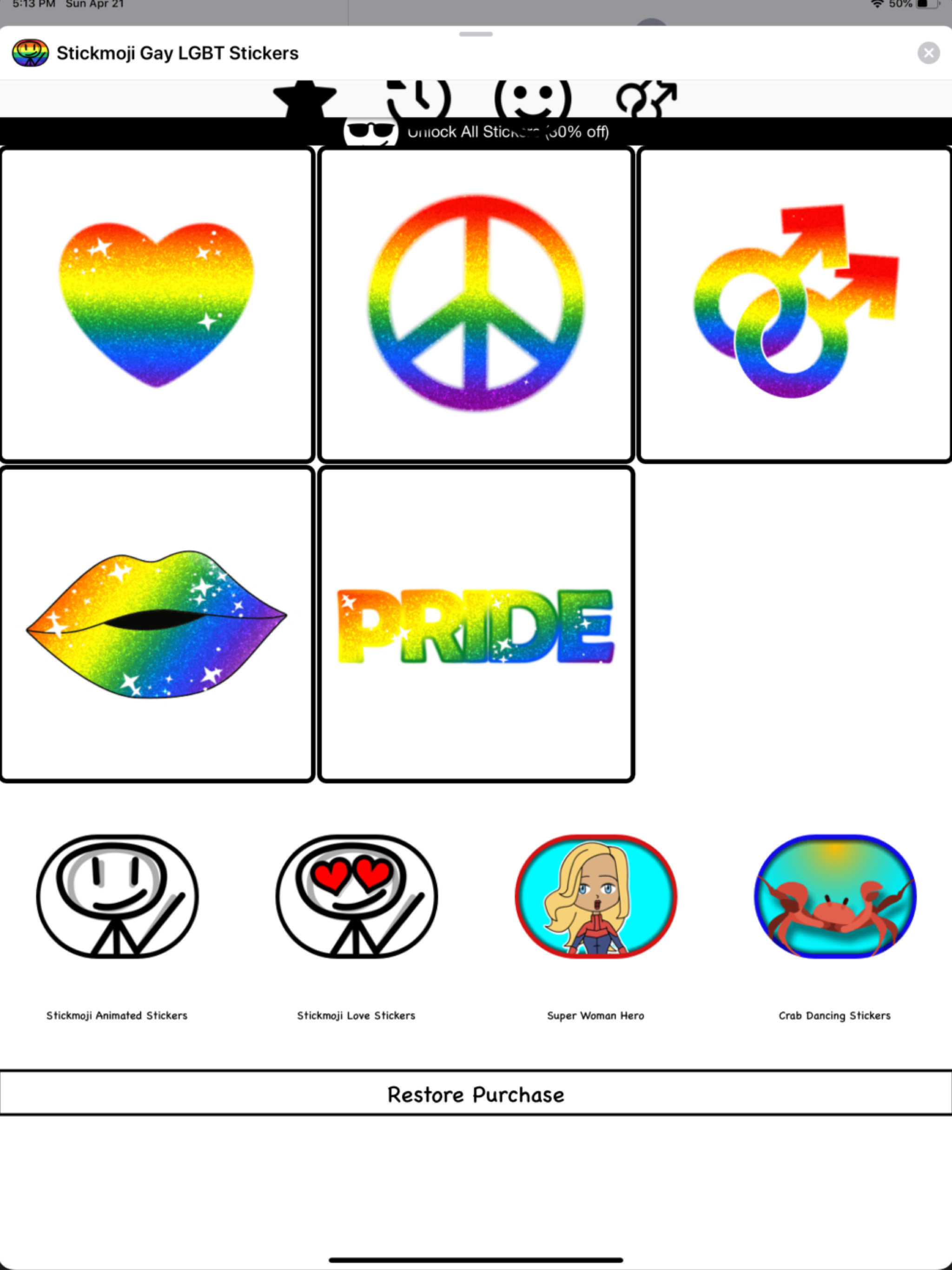 Stickmoji Gay LGBT Stickers