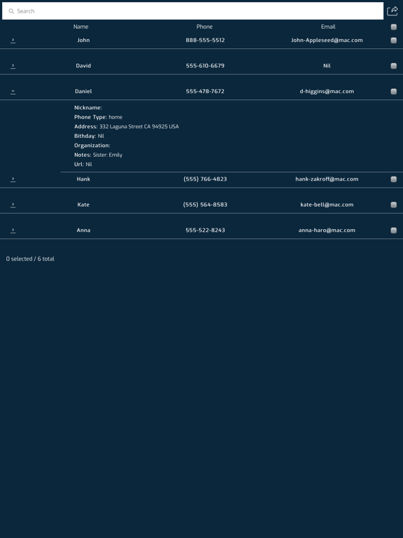 Screenshot #5 pour Contacts Exporter CSV/PDF