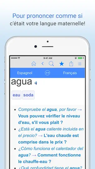 Capture d'écran de Dictionnaire Français–Espagnol sur iPhone 5