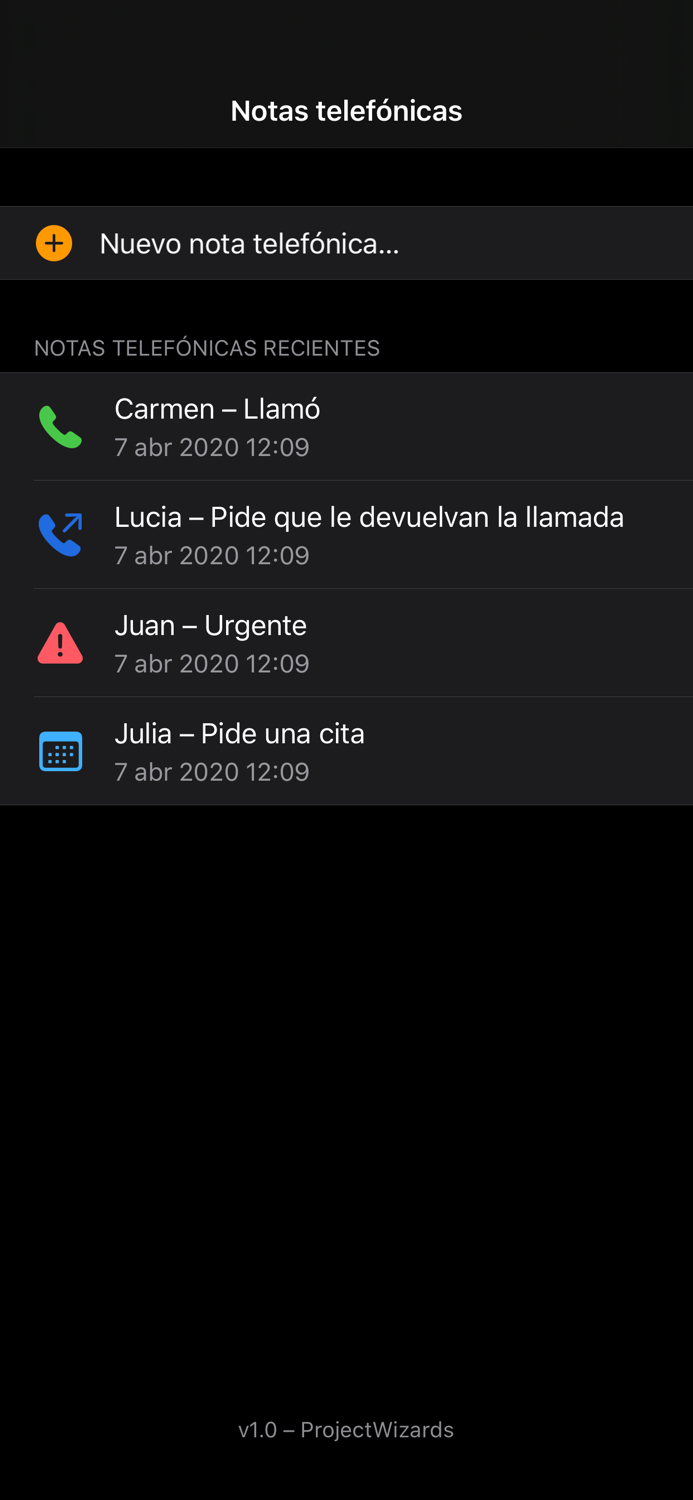 Nota Telefónica