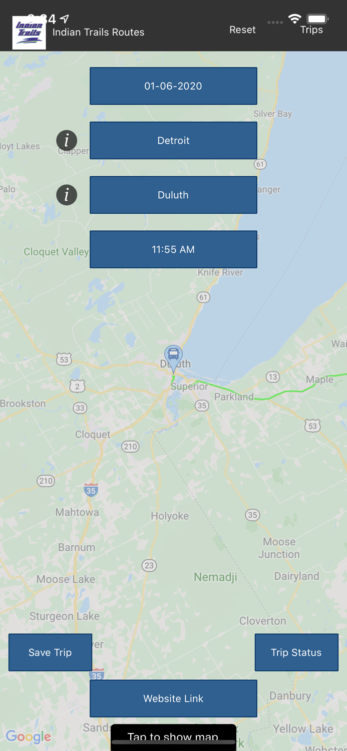 Indian Trails Bus Tracker