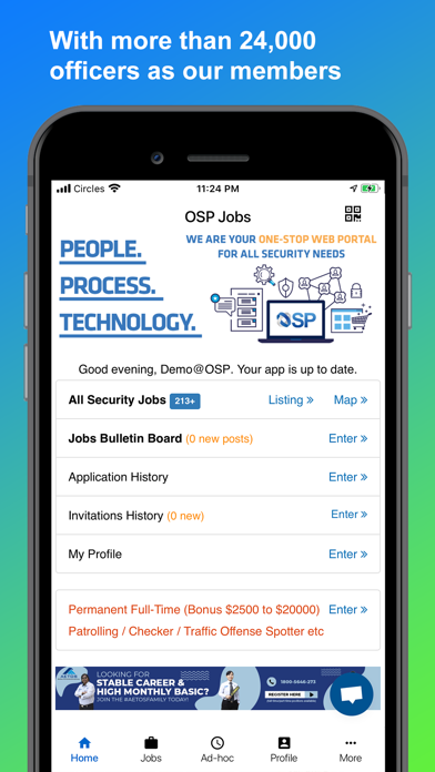 OSP Jobs Screenshot