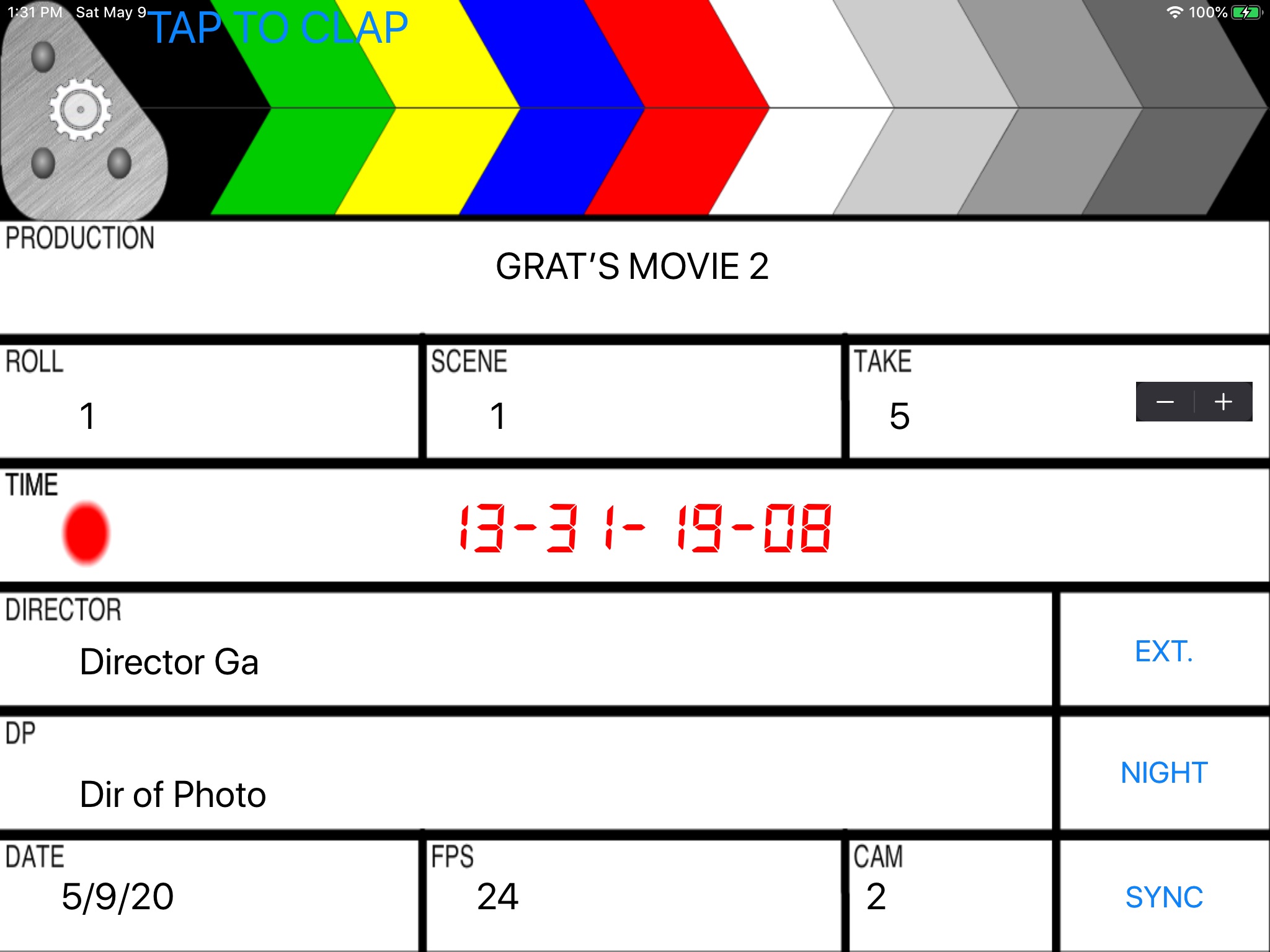 Grat's Film Slate/Clapboard screenshot 2