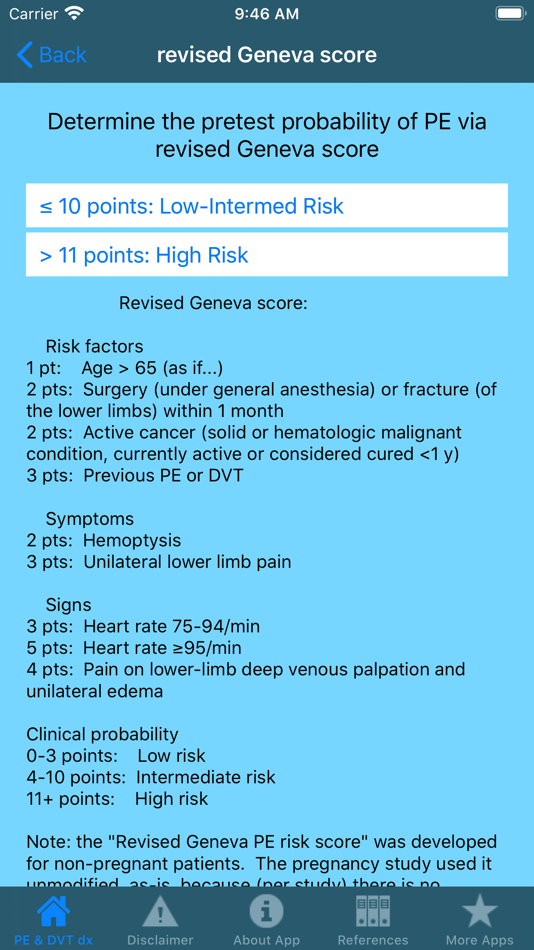 #5. PE & DVT dx tool (iOS) By: Joshua D. steinberg