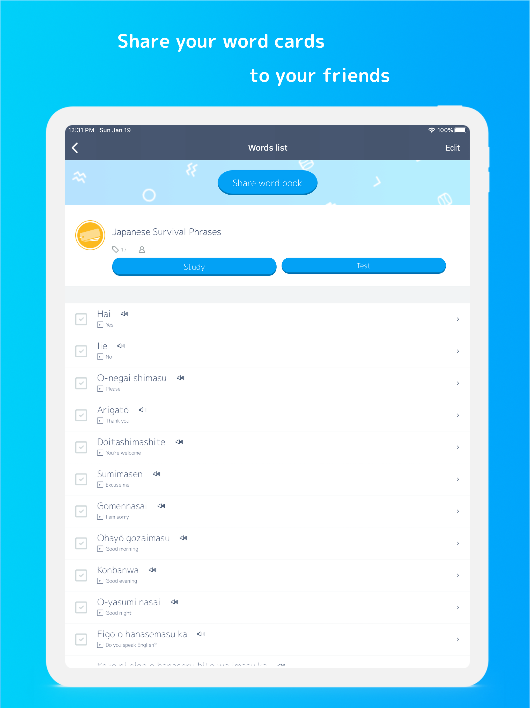 Word book to share