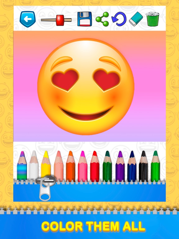Emoticon Coloring book iPad screenshot 4 - Entertainment app