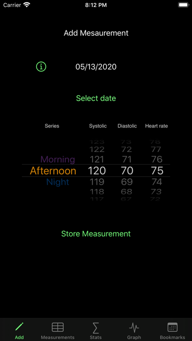 AGR Blood Pressure Log Screenshot