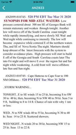 NOAA Marine Forecast & Weather iPhone image 4