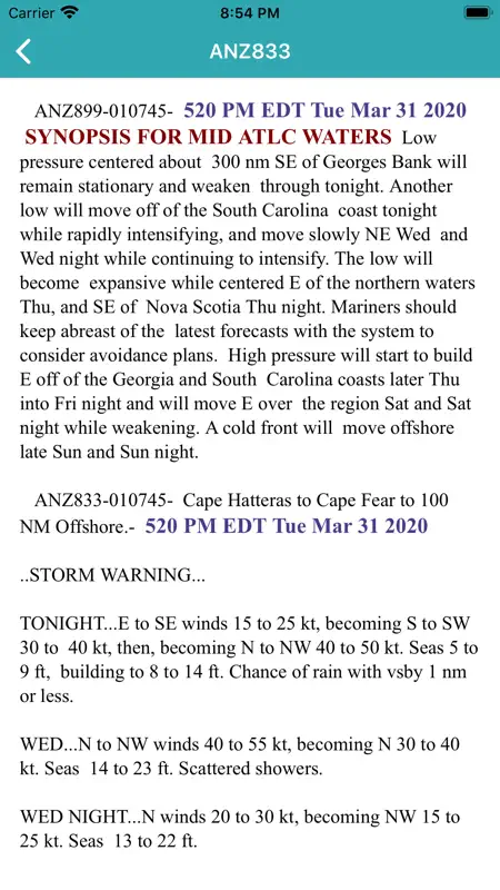 NOAA Marine Forecast & Weather screenshot 4 of 5