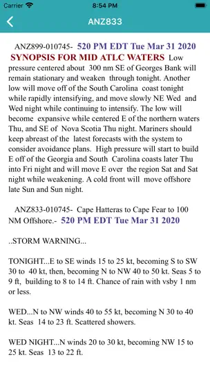 NOAA Marine Forecast & Weather iPhone Screenshot 4