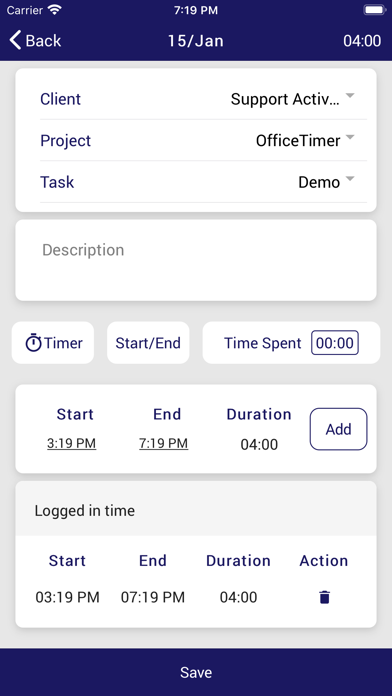 OfficeTimer Screenshot