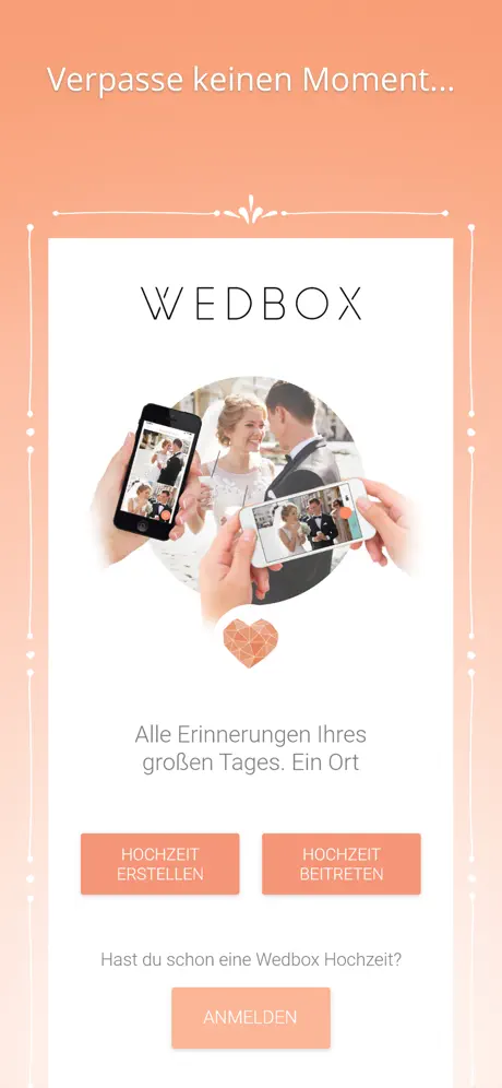 Die Hochzeit Foto-App - Wedbox