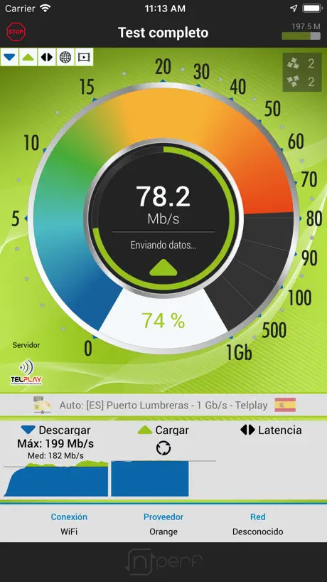 nPerf : speed test velocidad