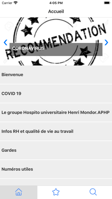 GHU Mondor Livret Internes Screenshot