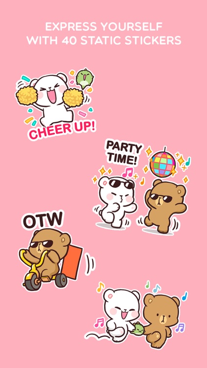 Adorable Milk Mocha Stickers screenshot-3