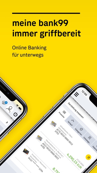 meine99 | Online Banking Screenshot