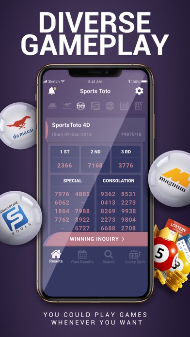iBET Lottery iPhone screenshot 1 - Entertainment app