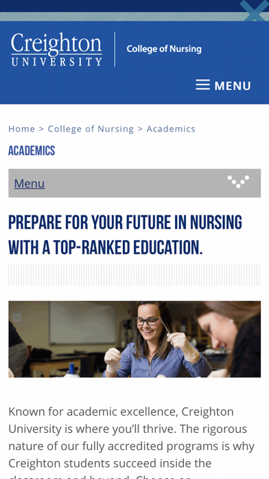 Creighton College of Nursing screenshot 2