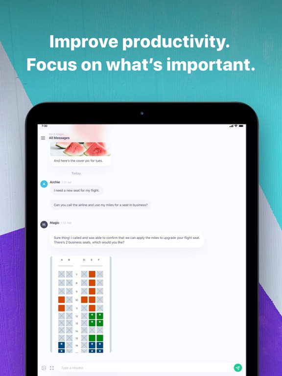 Magic Personal Assistant iPad screenshot 1 - Productivity app