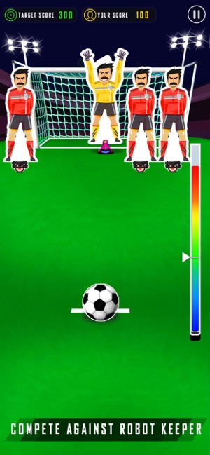 Soccer Players vs Robot Keeper