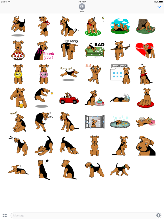 Screenshot #4 pour Cute Welsh Terrier Dog Sticker