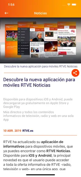 Game screenshot RTVE Noticias apk