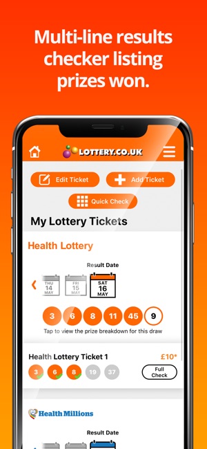 health lotto checker