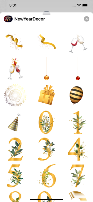 New year Decor Stickers(圖3)-速報App