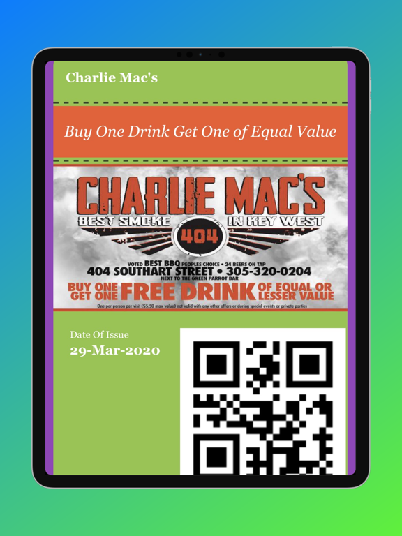 Key West Coupons iPad screenshot 4 - Travel app