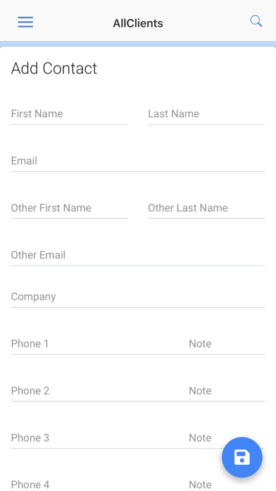 AllClients iPhone screenshot 2 - Business app