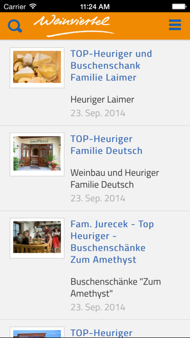 Weinviertler Heurigenkalender Screenshot